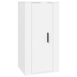 Berkfield Home 3 Piece TV Cabinet Set White Engineered Wood - thumbnail 5