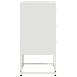 Berkfield Home Durable Bedside Cabinets 2 pcs White 36x39x78 cm Steel - Size: 36 x 39 x 78 cm - thumbnail 7