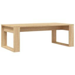 Berkfield Home Coffee Table Sonoma Oak 102x50x35 cm Engineered Wood in Light Brown - Size: 102 x 50 x 35 cm - thumbnail 6