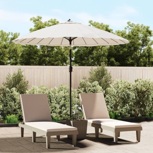 Berkfield Home Outdoor Parasol with Aluminium Pole 270 cm Sand White - image 1