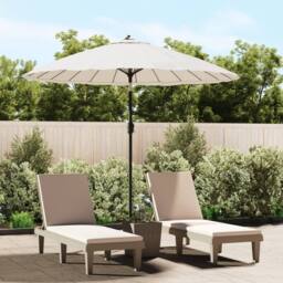Berkfield Home Outdoor Parasol with Aluminium Pole 270 cm Sand White