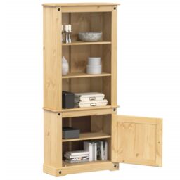Berkfield Home Highboard Corona 74x38x170 cm Solid Wood Pine in Brown - Size: 74 x 38 x 170 cm