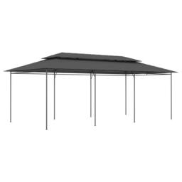 Berkfield Home Gazebo 600x298x270 cm Anthracite in Charcoal - Size: 600 x 298 x 270 cm - thumbnail 2