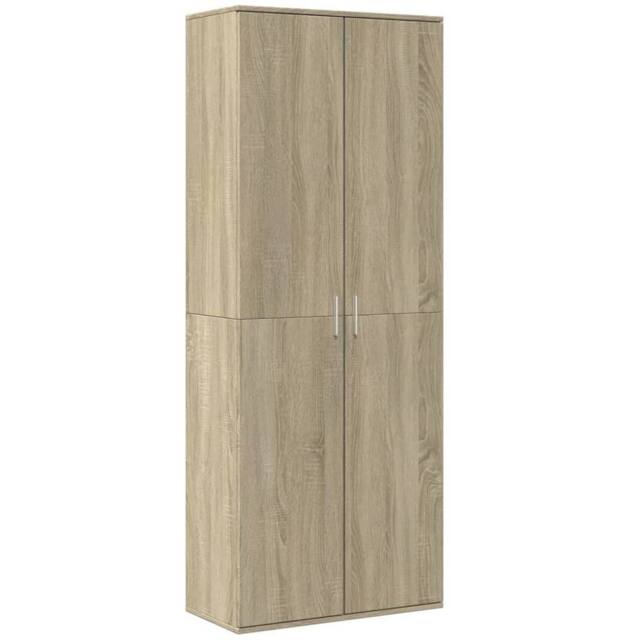 Berkfield Home Highboard Sonoma Oak 70x35x180 cm Engineered Wood in Light Tan - Size: 70 x 35 x 180 cm - image 1