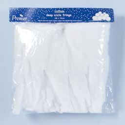 Samuel Alexander 2m x 36cm Christmas Icicle Snow Drape Material in White - Size: 2m x 36 cm - thumbnail 3