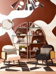 Orsina Concentric Wall Mirror, Decorative Mirror In Black Finish, Modern Art Deco Design Wall Mirror For Home - thumbnail 4