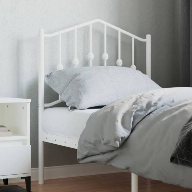 Berkfield Home Metal Headboard White 75 cm in Black - image 1