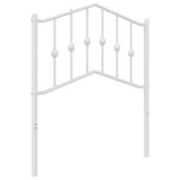 Berkfield Home Metal Headboard White 75 cm in Black - thumbnail 2