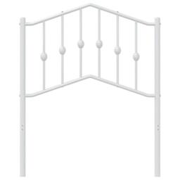 Berkfield Home Metal Headboard White 75 cm in Black - thumbnail 3