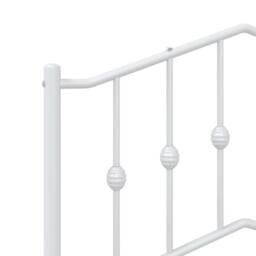 Berkfield Home Metal Headboard White 75 cm in Black - thumbnail 5