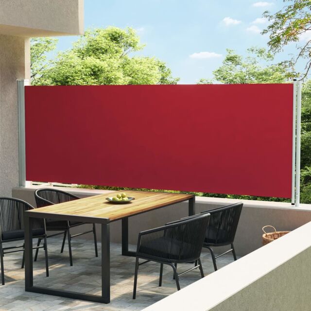 Berkfield Home Patio Retractable Side Awning 600x160 cm Red - image 1