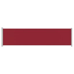 Berkfield Home Patio Retractable Side Awning 600x160 cm Red - thumbnail 2