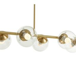 Vente-unique Brushed Brass Chandelier - 6 Glass Globes - L98 Cm - Gold - YUKON - thumbnail 7