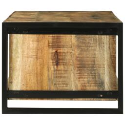 Berkfield Home Coffee Table 120x50x38 cm Solid Rough Wood Mango in Brown - Size: 120 x 50 x 38 cm - thumbnail 4