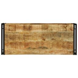 Berkfield Home Coffee Table 120x50x38 cm Solid Rough Wood Mango in Brown - Size: 120 x 50 x 38 cm - thumbnail 5