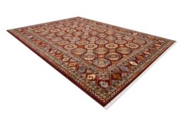 RugsX Wool Keshan Rug in Red - Size: 80 cm x 145 cm - thumbnail 4