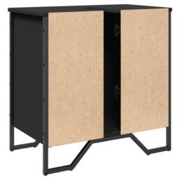 Berkfield Home Bathroom Sink Cabinet Black 60x35x60 cm Engineered Wood - Size: 60 x 35 x 60 cm - thumbnail 6