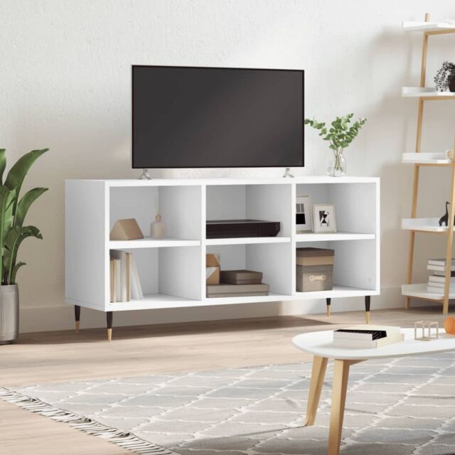 Berkfield Home TV Cabinet White 103.5x30x50 cm Engineered Wood - image 1