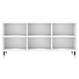 Berkfield Home TV Cabinet White 103.5x30x50 cm Engineered Wood - thumbnail 4