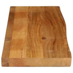 Berkfield Home Table Top Live Edge 120x20x2.5 cm Solid Wood Mango in Brown - thumbnail 4