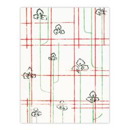 Artery8 Furuya Korin Framed Wall Art Print Leaf Lines Shima Textile Pattern in Red - Size: A4 - thumbnail 3