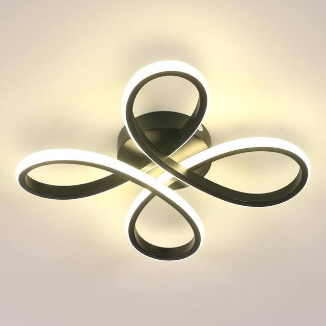 Goeco LED Ceiling Light, 30 W, Black Aluminium Ceiling Lighting, 4500 K - image 1