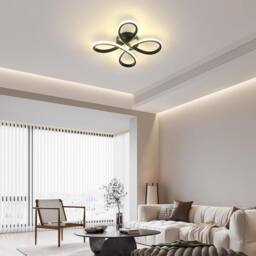 Goeco LED Ceiling Light, 30 W, Black Aluminium Ceiling Lighting, 4500 K - thumbnail 2