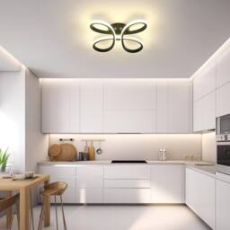 Goeco LED Ceiling Light, 30 W, Black Aluminium Ceiling Lighting, 4500 K - thumbnail 5