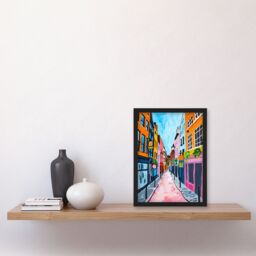 Artery8 Carnaby Street London Vibrant Colourful Painting Framed Art Print - Size: A4 - thumbnail 4