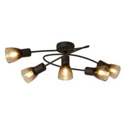 Pagazzi Glenview 5 Light Black Flush Ceiling Light - thumbnail 5