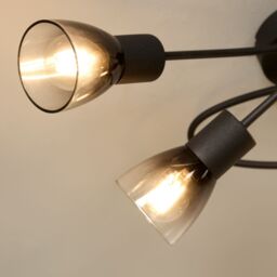 Pagazzi Glenview 5 Light Black Flush Ceiling Light - thumbnail 3