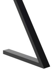 Living and Home 71cm/27.95 inch 2Pcs Black Anti-Slip Z-shaped Metal Table Legs Furniture Replacement Legs for DiningTable, Desks and Workbenches - thumbnail 5