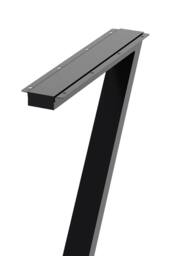 Living and Home 71cm/27.95 inch 2Pcs Black Anti-Slip Z-shaped Metal Table Legs Furniture Replacement Legs for DiningTable, Desks and Workbenches - thumbnail 4