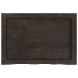 Berkfield Home Wall Shelf Dark Grey 60x40x(2-6) cm Treated Solid Wood Oak - thumbnail 4