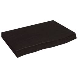 Berkfield Home Wall Shelf Dark Grey 60x40x(2-6) cm Treated Solid Wood Oak - thumbnail 2