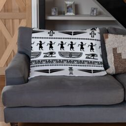Benjamin Tate Design Tribal Egyptian Art Blanket in Natural - Size: 120 cm x 150 cm - thumbnail 2