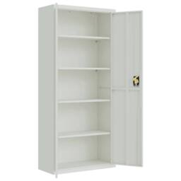 Berkfield Home File Cabinet Light Grey 90x40x240 cm Steel - Size: 90 x 40 x 240 cm - thumbnail 9