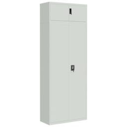 Berkfield Home File Cabinet Light Grey 90x40x240 cm Steel - Size: 90 x 40 x 240 cm - thumbnail 1