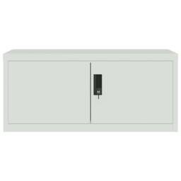 Berkfield Home File Cabinet Light Grey 90x40x240 cm Steel - Size: 90 x 40 x 240 cm - thumbnail 4