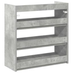 Berkfield Home Shoe Rack Concrete Grey 60x25x62 cm Engineered Wood - Size: 60 x 25 x 62 cm - thumbnail 6