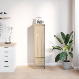 Berkfield Home Highboard Sonoma Oak 29.5x34x119.5 cm Engineered Wood in Brown - thumbnail 3