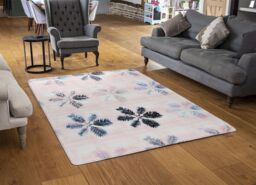 Benjamin Tate Design Colorful Pine Leaves Designer Rug in Natural - Size: Large - thumbnail 2