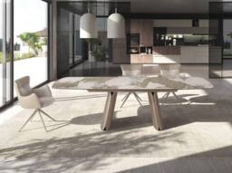 Angel Cerda Swivel Dining Chair in Leatherette in White - thumbnail 6