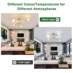 Pheashine Elegant Chandelier Gold-Plated 4-Light Iron Ceiling Fixture in Gold - thumbnail 6