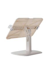Living and Home Adjustable Book Stand & Reading Holder for Books, Tablets, Laptops in White - thumbnail 4