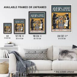 "Artery8 Vintage Ayers Cherry Advert Vintage Wall Art Print Penfield in Orange - Size: W12"" x H16""" - thumbnail 3