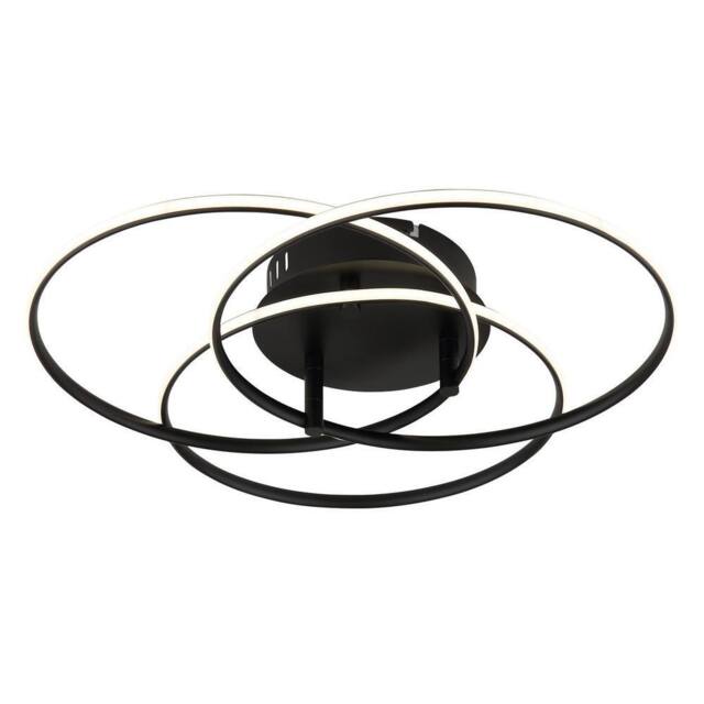 Netlighting Kombos 45.6cm Semi Flush Ceiling Light Matt Black 3x LED 4000K - image 1