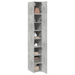Berkfield Home Slim Storage Cabinet Concrete Grey 30x42.5x225 cm Engineered Wood - thumbnail 3