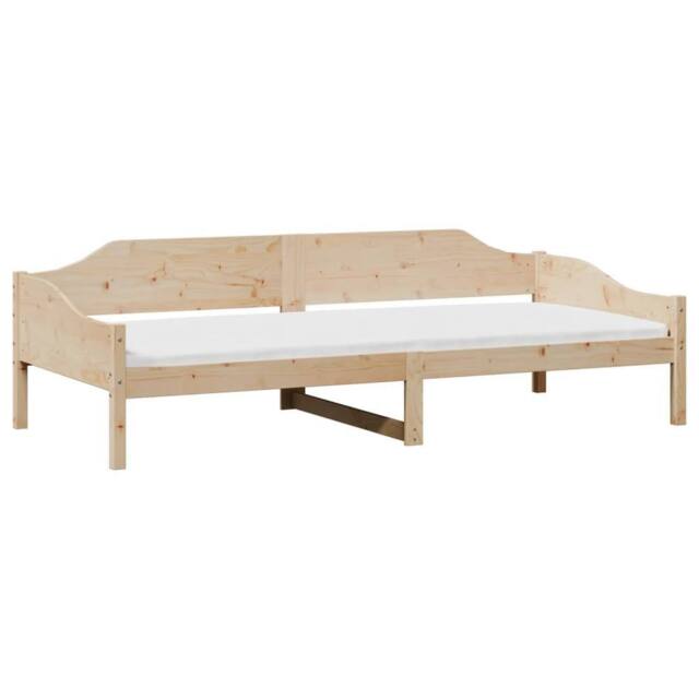 Berkfield Home Modern Bed Frame without Mattress 80x200 cm Solid Wood Pine in Light Tan - image 1
