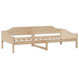 Berkfield Home Modern Bed Frame without Mattress 80x200 cm Solid Wood Pine in Light Tan - thumbnail 4